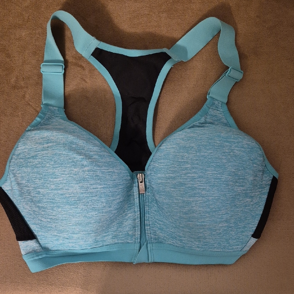 Victoria's Secret Teal and Black Sports Bra